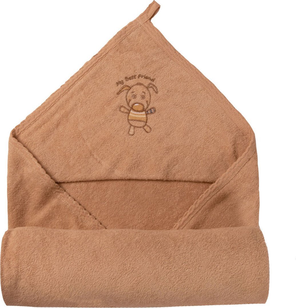 Matex OKRYCIE KĄPIELOWE NIEMOWLĘCE FROTTE 85X85CM JASNY BRĄZ