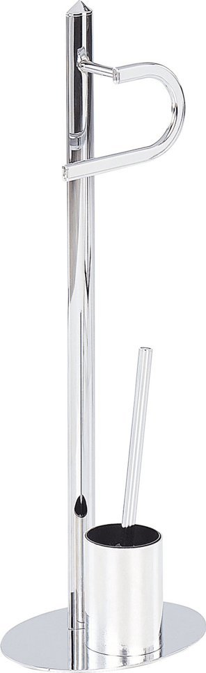 Beliani Stojak na papier i szczotkę toaletową srebrny SARTO