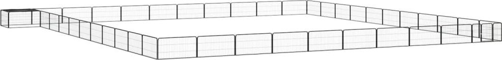 vidaXL vidaXL Kojec dla psa, 44 panele, czarny, 100x50 cm, stal
