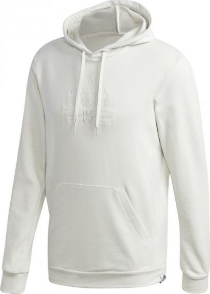 Adidas Bluza męska adidas Brilliant Basics Hooded biała GD3833 : Rozmiar - S