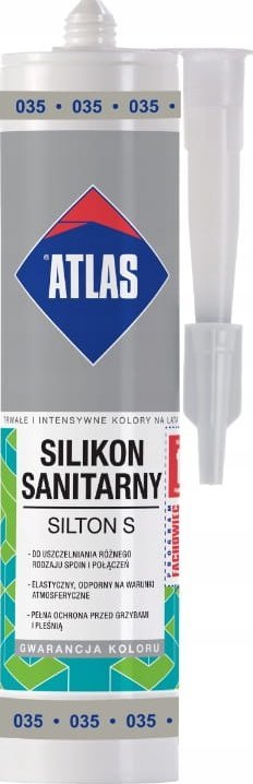 ATLAS Atlas Silton S Silikon elastyczny sanitarny szary 280 ml