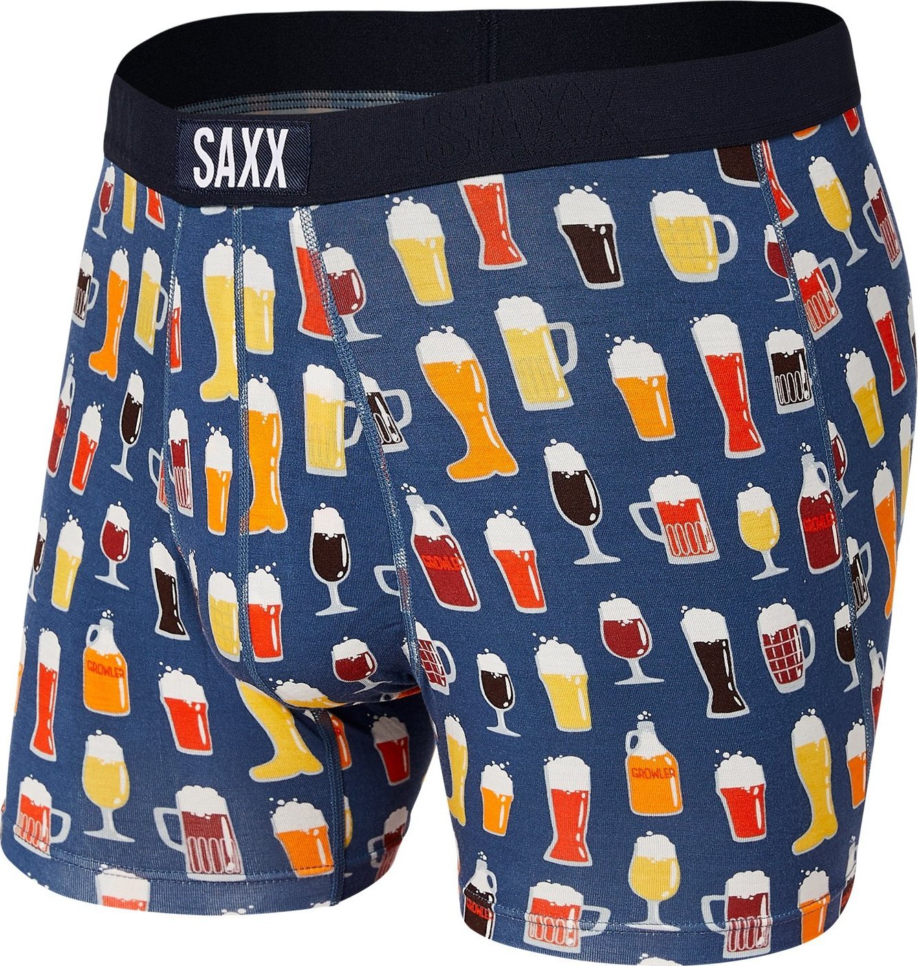 SAXX Bokserki męskie SAXX VIBE BOXER BRIEF DK DENIM PITCHER PERFECT XL