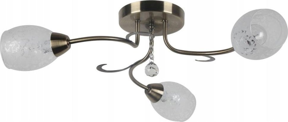 Lampa sufitowa Plafon lampa sufitowa Reality Crissy 3x60W E14 patyna / biały 615803-04