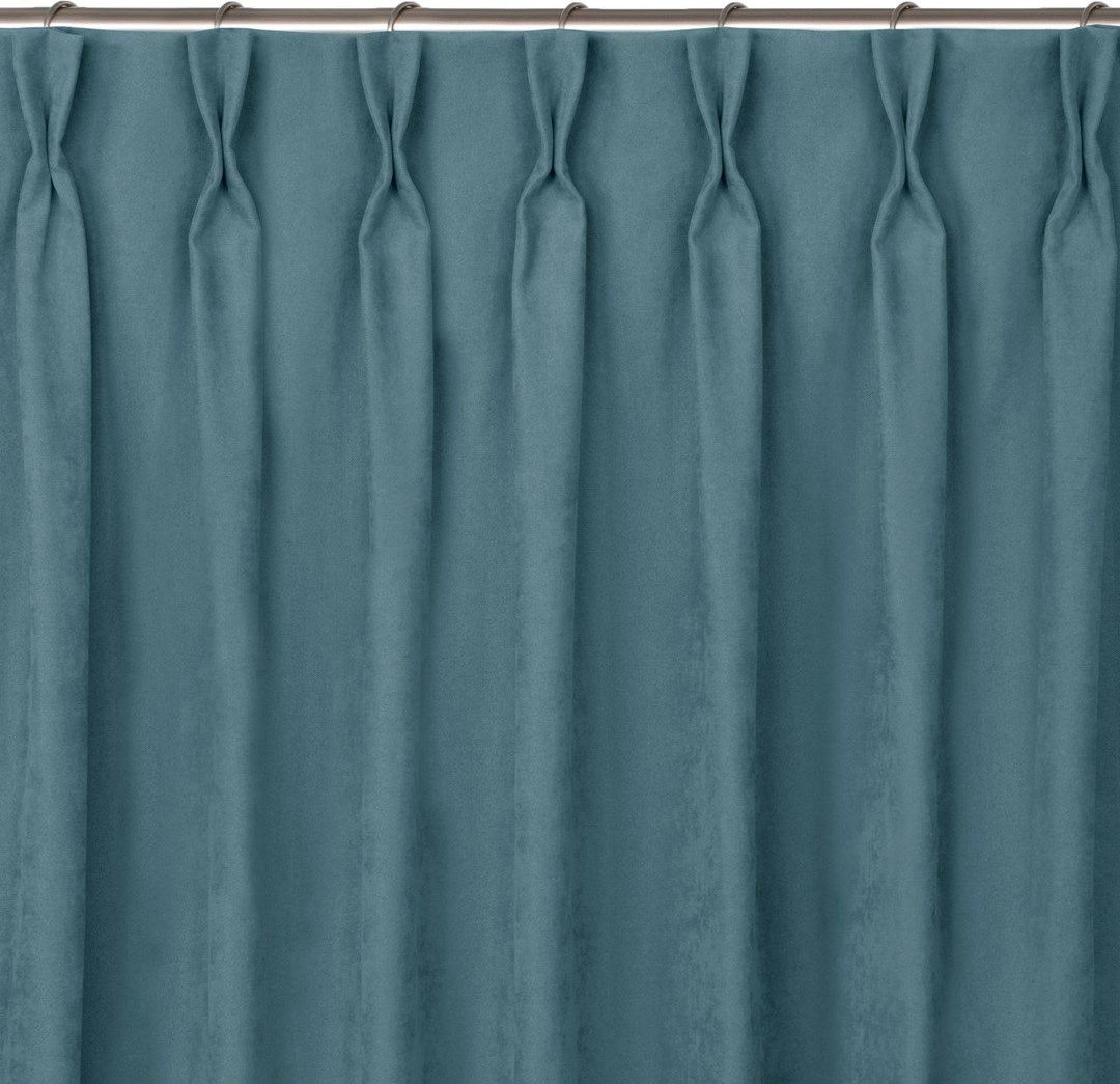 Homede Homede Zasłona MILANA szenilowa na flexach 220x270 błękitna wzór 2