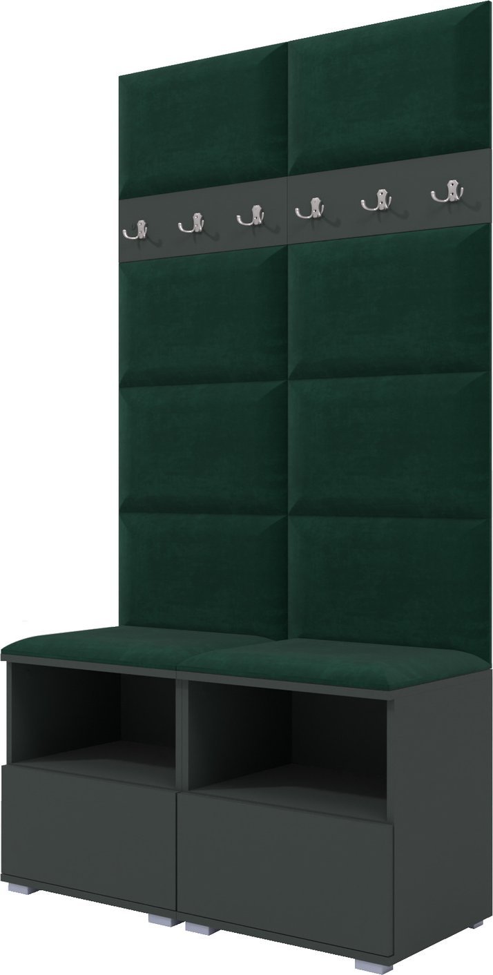 Ravio Tapicerowana garderoba Nela III - kolor grafit + tkanina Trinity 28