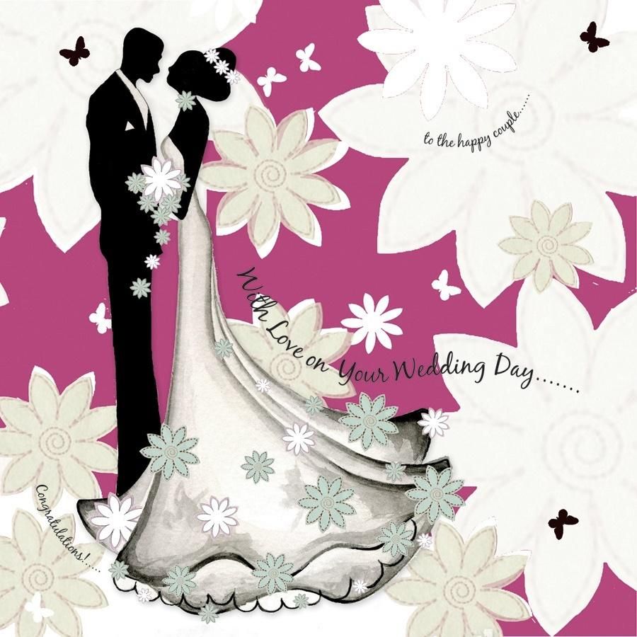 Clear Creation Karnet Swarovski - kwadrat. Ślub Para Młoda