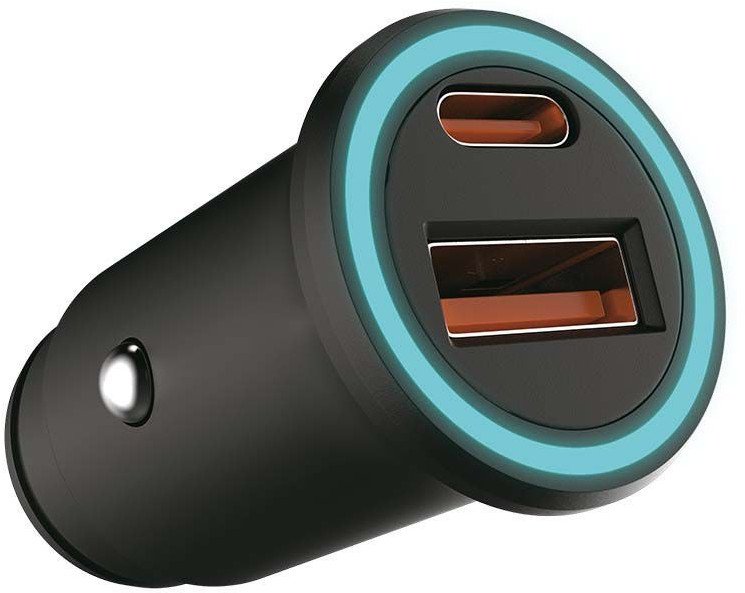 Samochodowa Ładowarka do zapalniczki V-TAC USB 12-24V 18W + USB-C 20W VT-5318