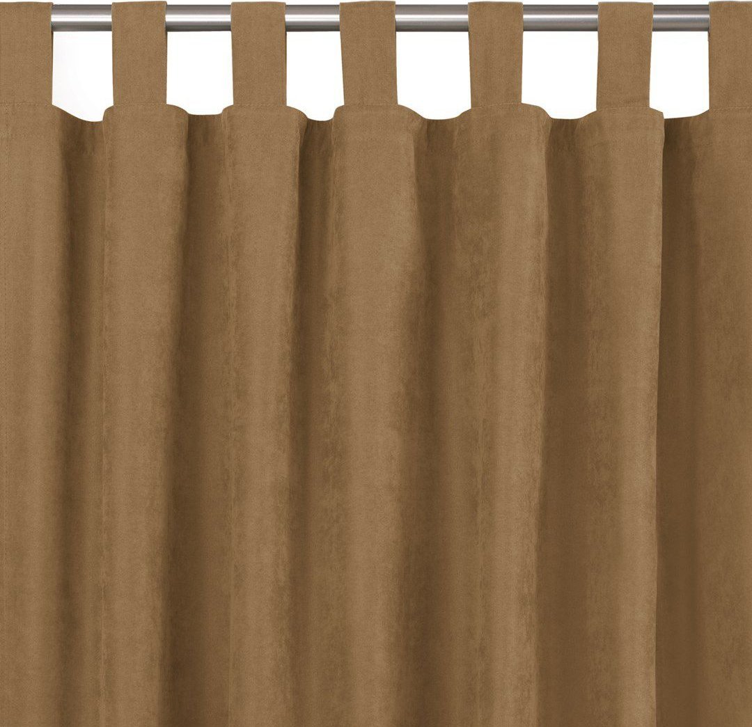 Homede Homede Zasłona MILANA szenilowa na szelkach 560x245 jasnobrązowa
