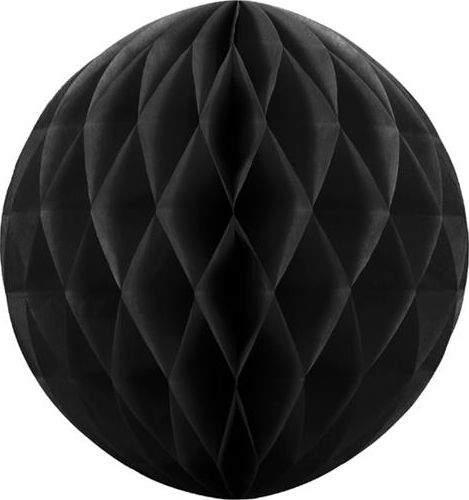 Party Deco Kula bibułowa, czarna, 40cm. uniwersalny