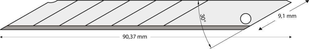Ostrze odłamywane 9mm, opak. 10 szt., 30 stopni LUTZ BLADES