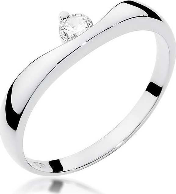 Best Diamonds złoty pierścionek z brylantem 0.15ct 9