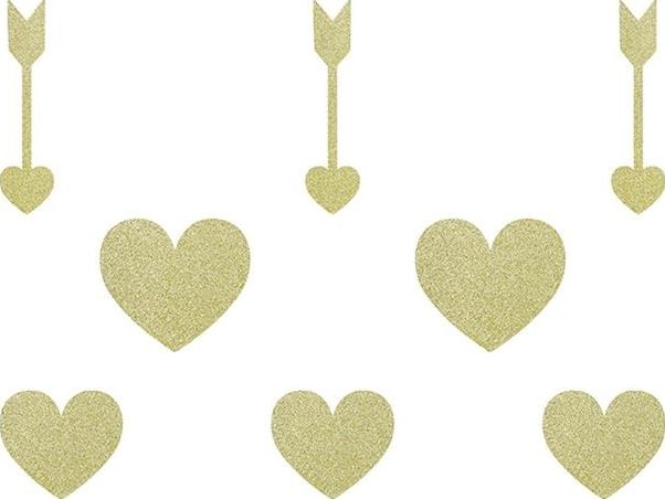 Party Deco Dekoracje papierowe Sweet Love, złoty mix, 3 szt. uniwersalny