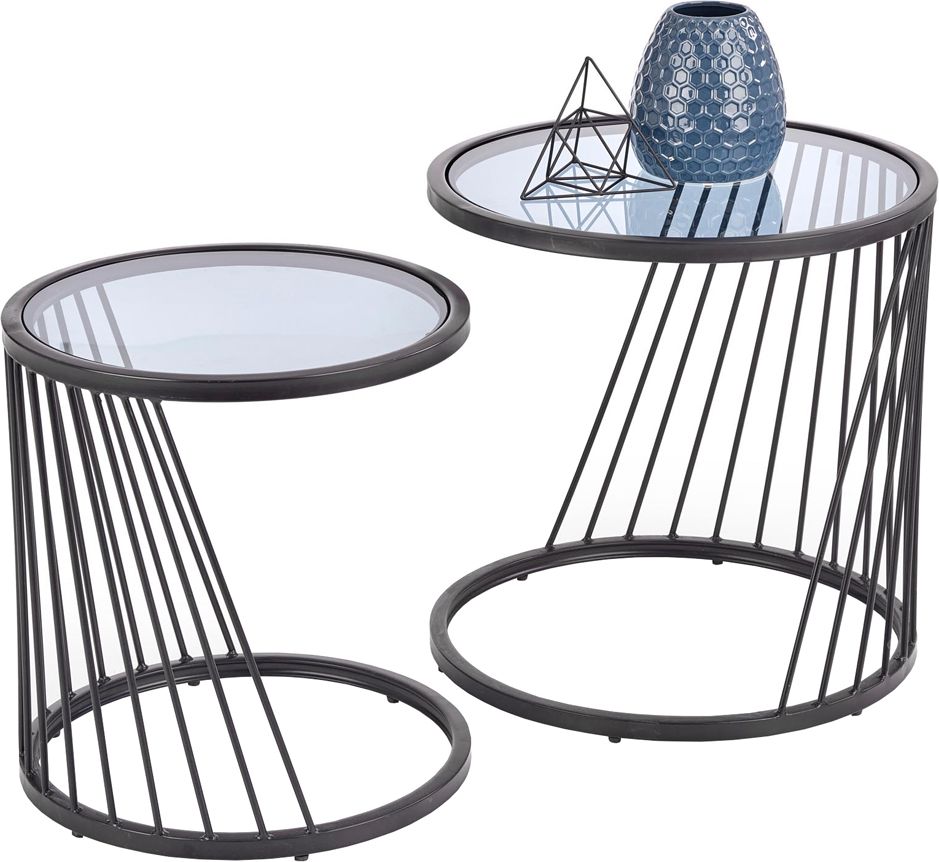 Selsey SELSEY Zestaw dwóch stolików kawowych Zurippe średnica 50 cm i 42 cm