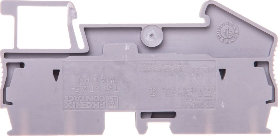 Phoenix Contact Złączka szynowa 4-przewodowa 0,08-4mm2 szara ST 2,5-QUATTRO 3031306 - 3031306