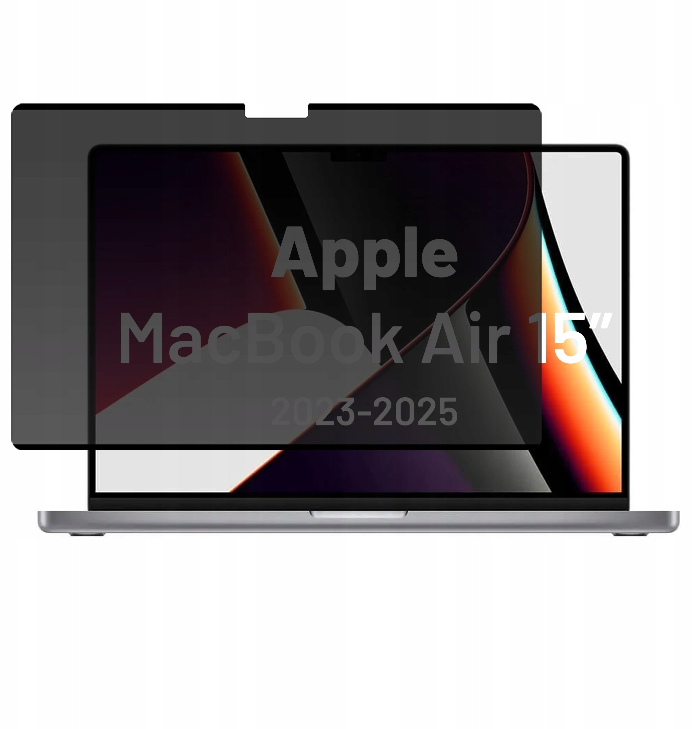 Magnetyczna folia prywatyzująca do Macbook Air 15" 2023-2025 - ochrona prywatności, łatwy montaż, pokrowiec do przechowywania, r
