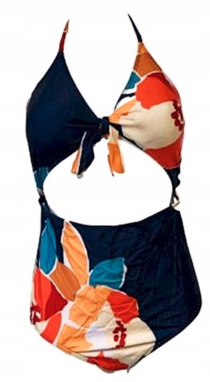 Strój kąpielowy jednoczęściowy plus size kwiat XL