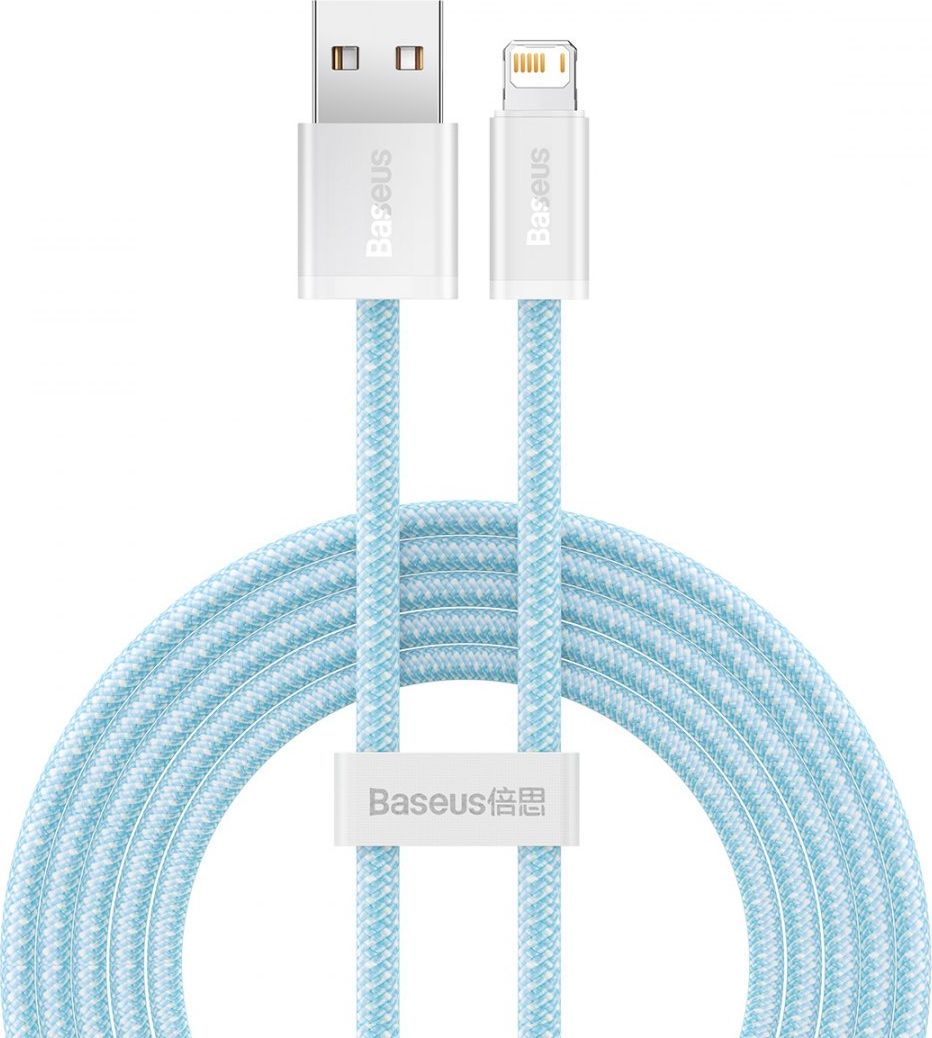 Kabel USB Baseus USB-A - Lightning 2 m Turkusowy (BSU3002BLU)