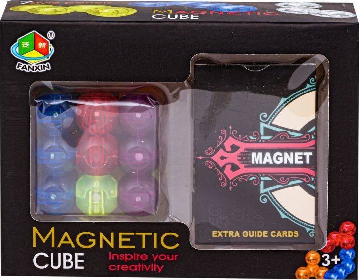 Gra, Układanka Logiczna, Magnetyczna Kostka Do Ułożenia, Klocki + KARTY