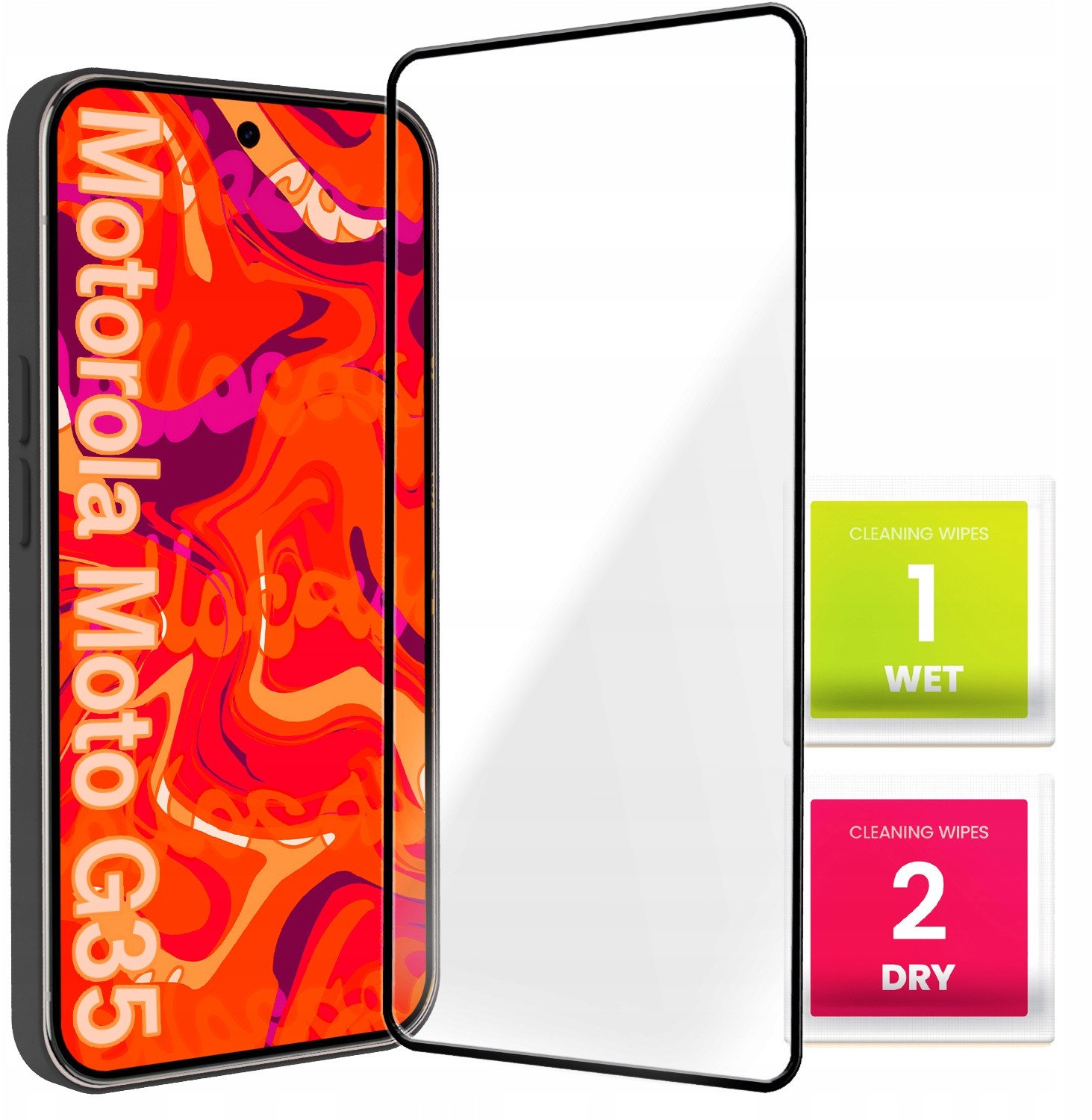 Szkło Hartowane do Motorola Moto G35 5G (Pełne 5D, Ochronne, Szybka 9H)