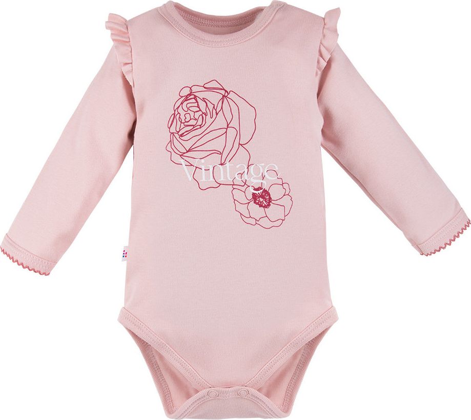 Ewa Klucze Body z długim rękawem niemowlęce róż Roses Ewa Klucze 80