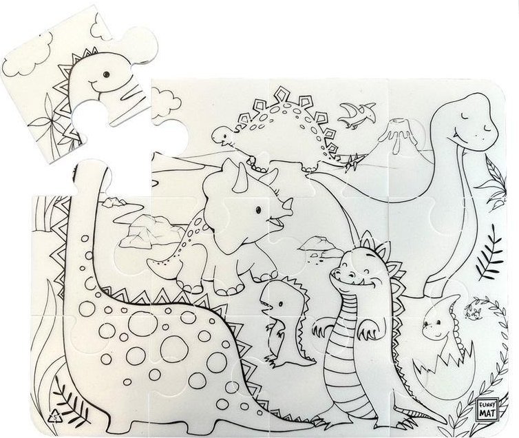 Puzzle Dinozaury Funny Mat STRIGO