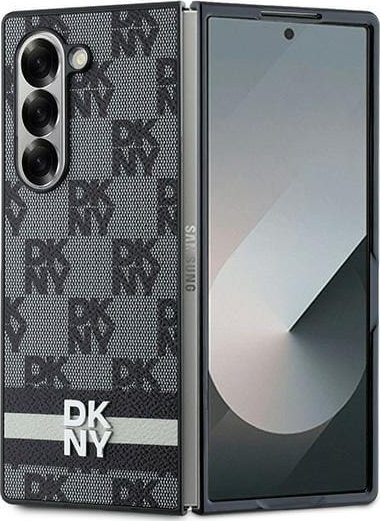 DKNY DKHCZFD6PCPTSSKZ Fold6 F956 czarny/black Chequered Pattern Printed Stripes