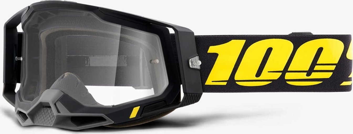 100% Gogle 100% RACECRAFT 2 ARBIS (Szyba Przezroczysta Anti-Fog, LT 88%-92% + 10 Zrywek) (NEW)