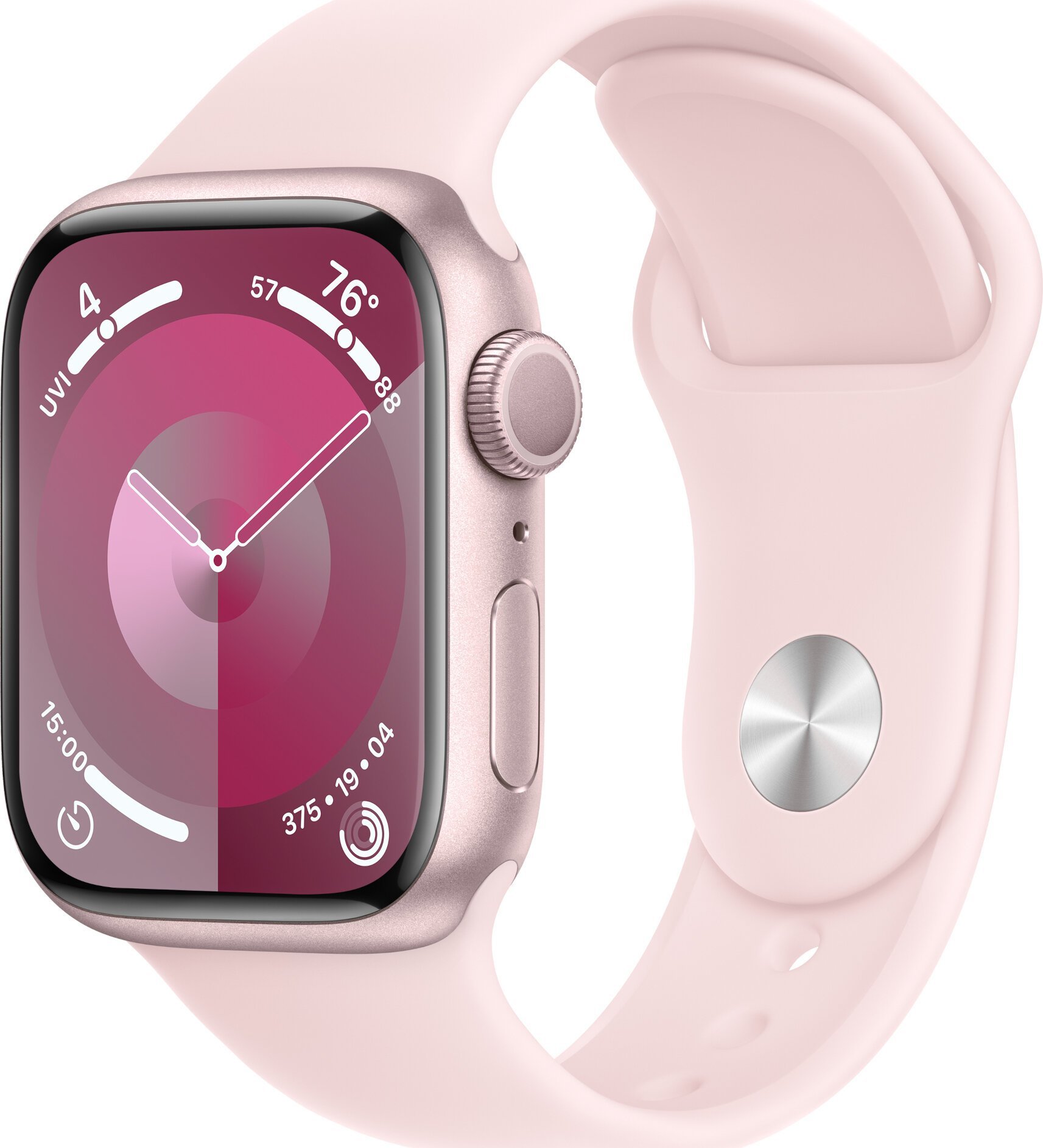 Smartwatch Apple Watch 9 41mm GPS Pink Alu Sport M/L Różowy (MR943QR/A)