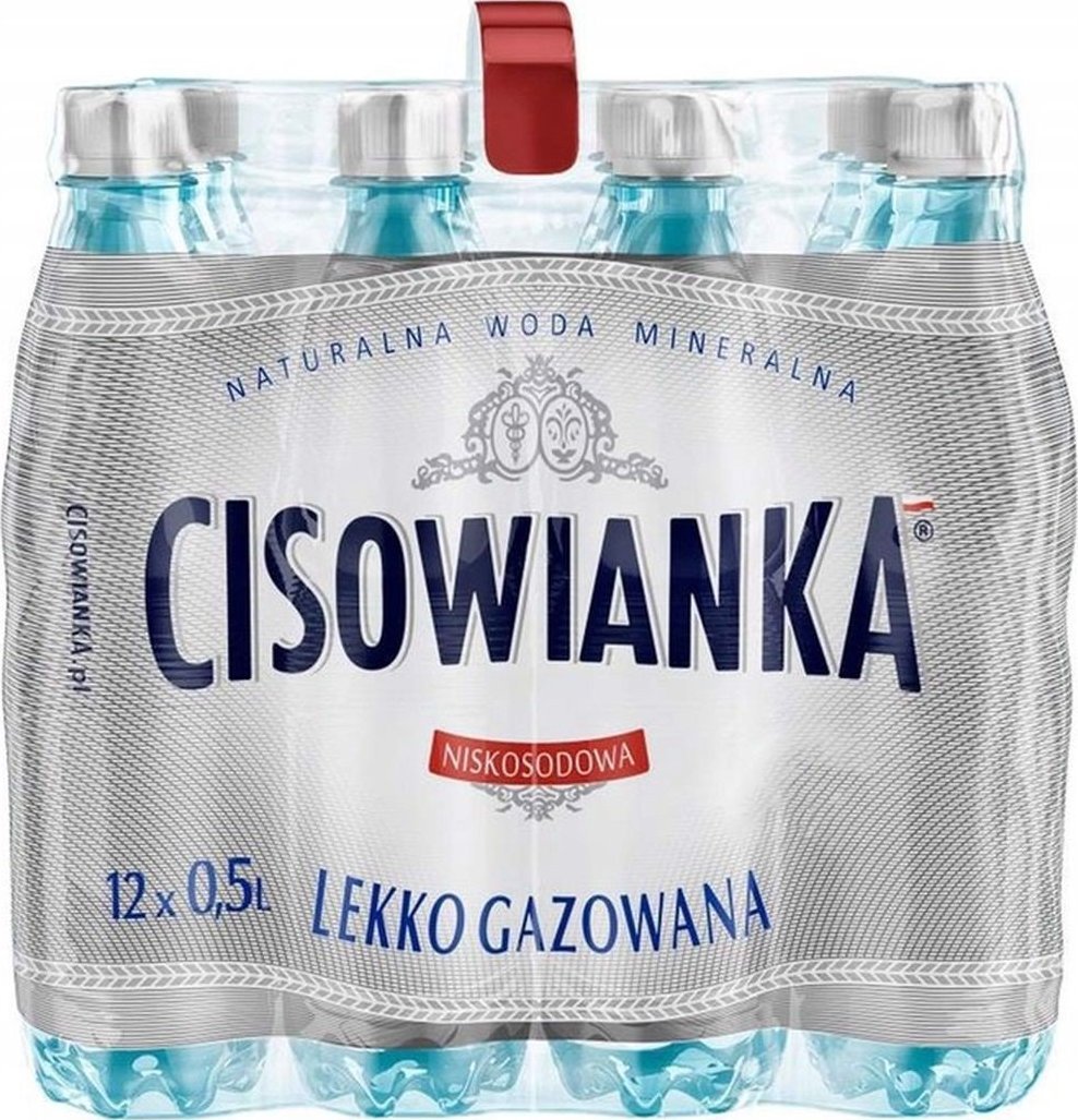Woda Cisowianka Naturalna woda mineralna lekko gazowana niskosodowa 500 ml x 12 sztuk