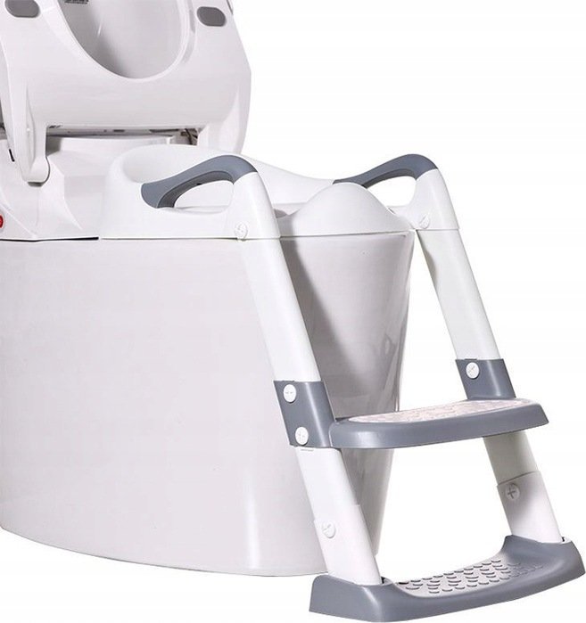 Primabobo PRIMABOBO A soft toilet seat with a ladder, grey, D6839G