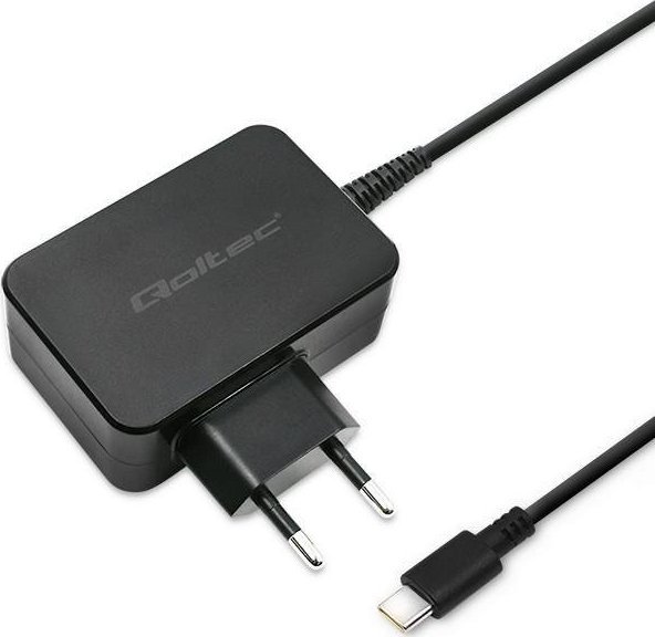 Ładowarka Qoltec Ładowarka sieciowa 65W | 5-20V | 3-3.25A | USB typ C | PD | Czarna