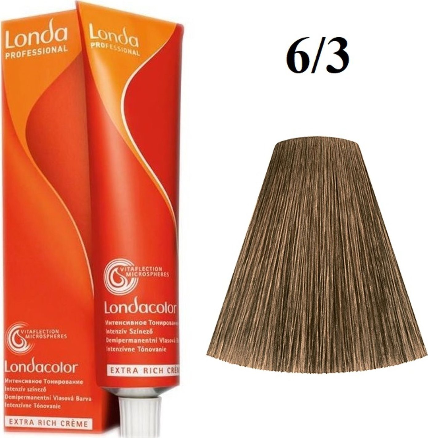 Londa Professional Londacolor, Ammonia-Free, Demi-Permanent Hair Dye, 6/3 , 60 ml