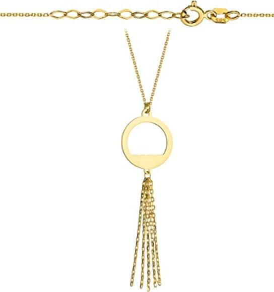 Lovrin Złoty naszyjnik 585 RING z wiszącymi łańcuszkami