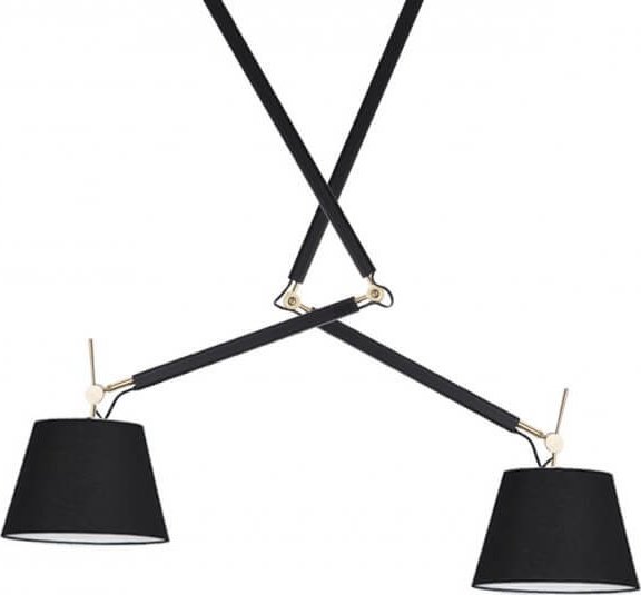 Lampa wisząca Azzardo Czarna lampa wisząca Zyta z abażurami do przedpokoju