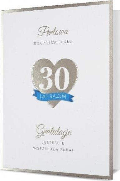 Pan Dragon Karnet B6 HM-200 30 Rocznica ślubu, serce HM200-2529