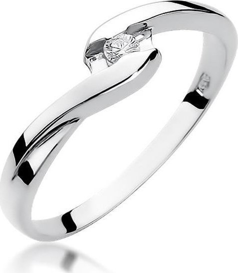 Best Diamonds złoty pierścionek z brylantem 0.05ct 8