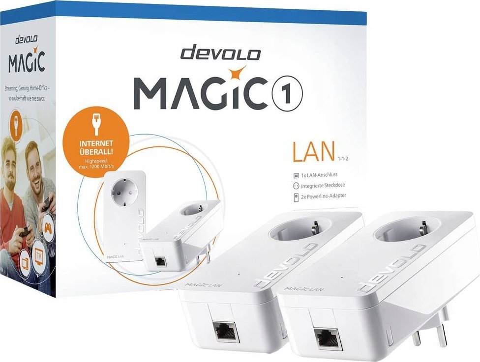Adapter powerline Devolo devolo Magic 1 LAN 1-1-2 Starter Kit, Powerline (two adapters)