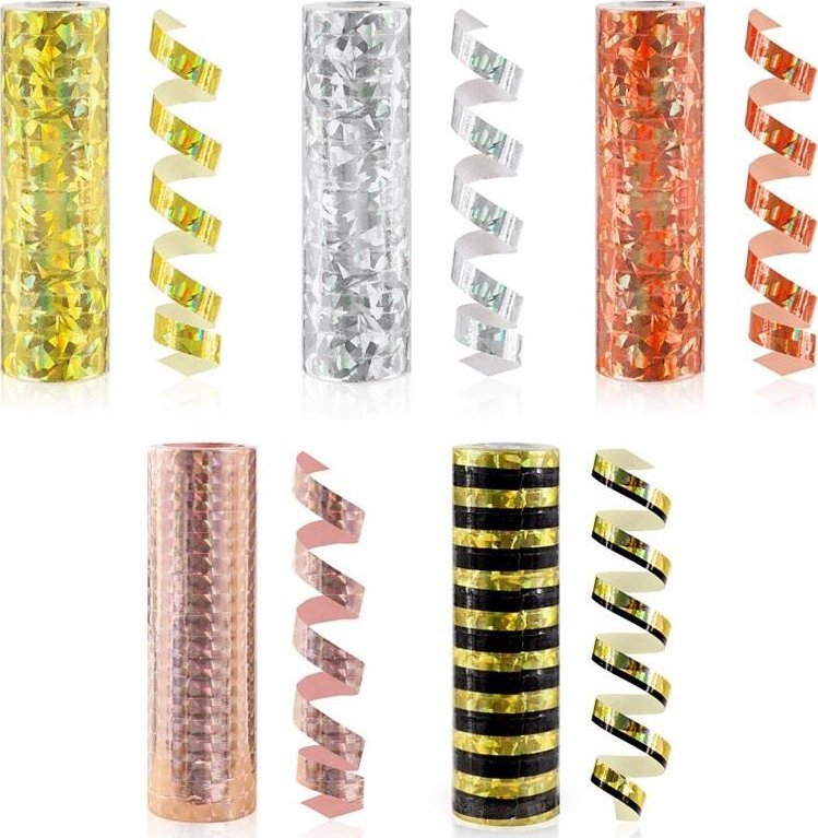 GoDan Serpentyny holograficzne Mix Karnawałowy 8szt