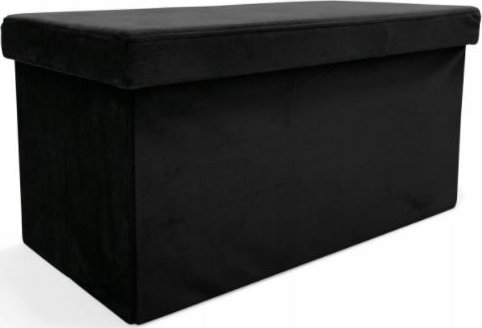 kontrast Pufa Perfect Duo ze schowkiem Velvet Otwierana Czarna