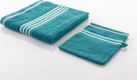 Gozze Gzze, Ręcznik RIO pozytyw, 50x100cm, kol.petrol/biały