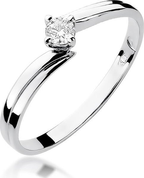 Best Diamonds złoty pierścionek z brylantem 0.08ct 25