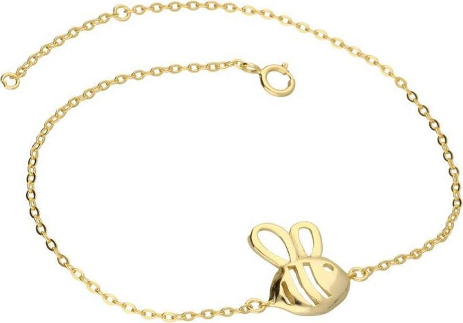 Lovrin Srebrna pozłacana bransoletka 925 pszczółka 1,63g