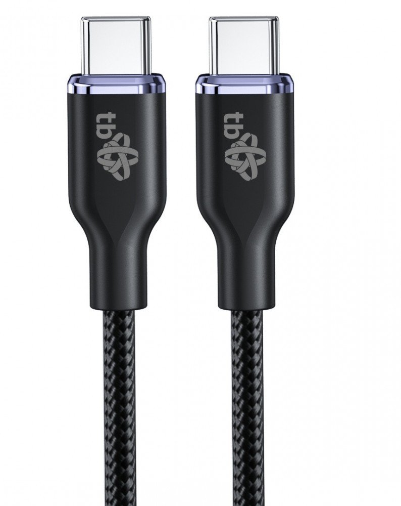 Kabel USB C - USB C 60W Glamour 1.5m czarny