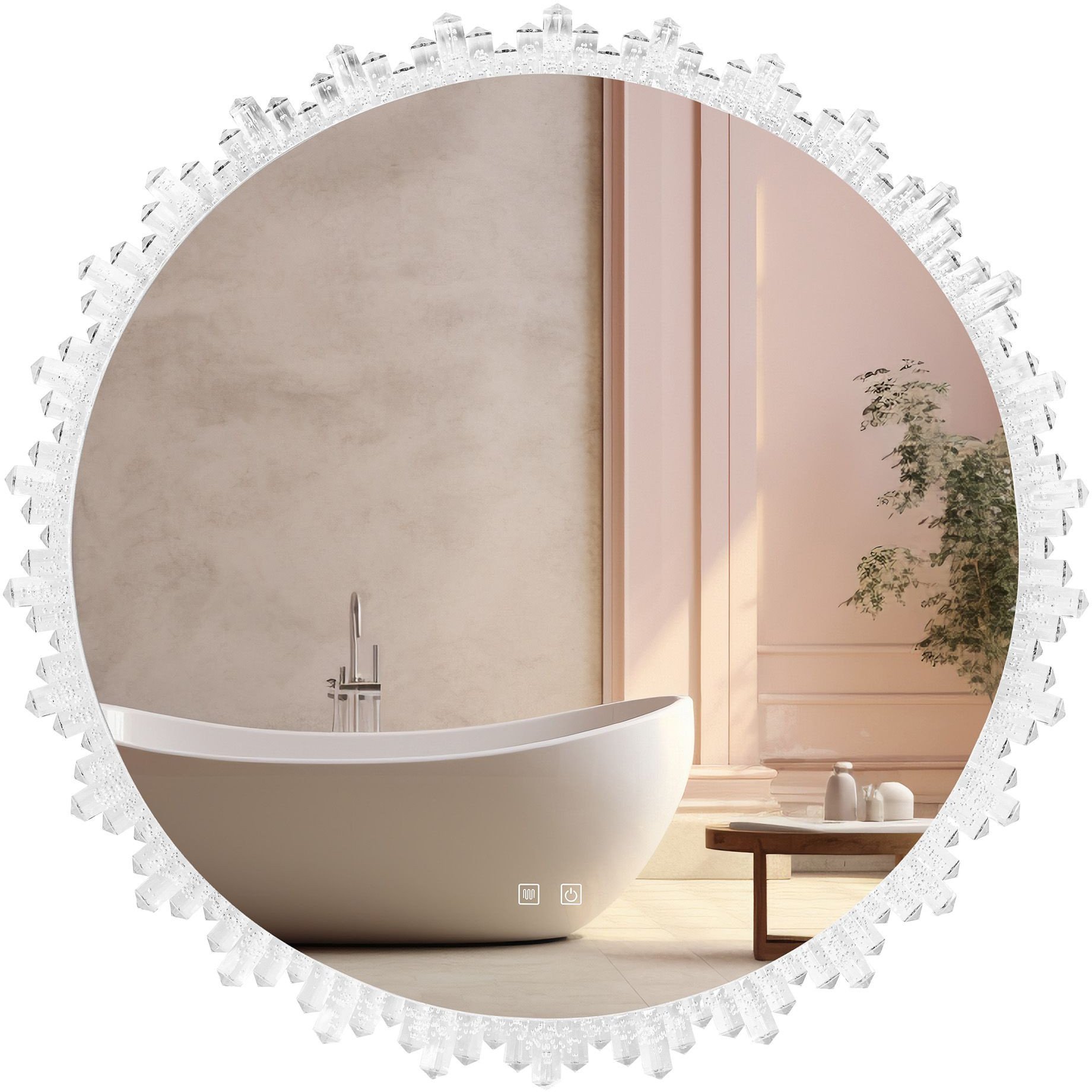 LUSTRO ŚCIENNE LED KRYSZTAŁOWE 80cm X013