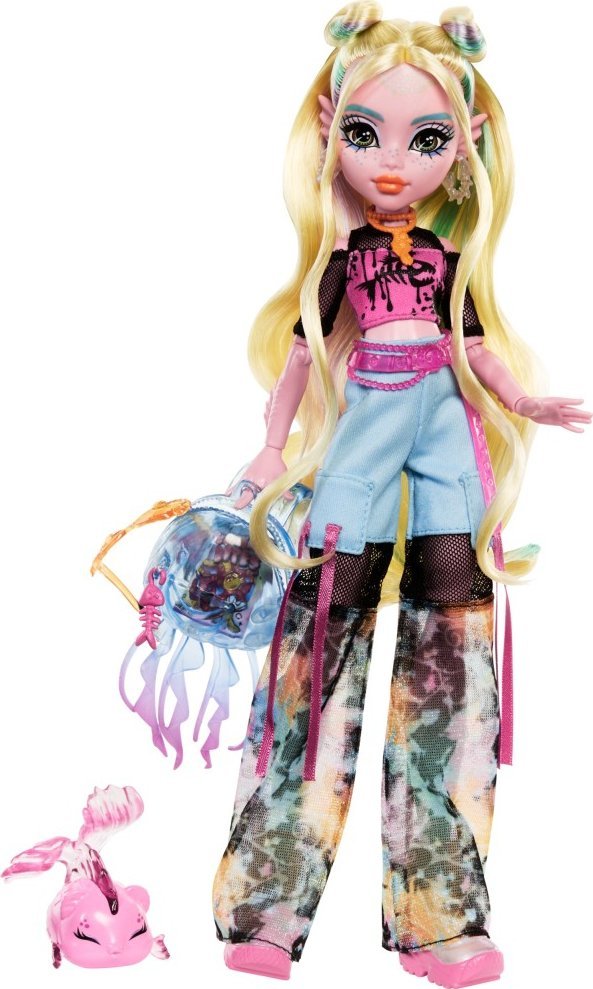 Lalka Barbie Mattel Monster High Lagoona Blue + zwierzątko (HXH75)