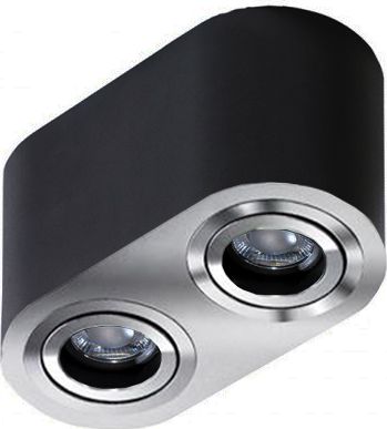 Lampa sufitowa Azzardo Oprawa natynkowa półokrągła czarna AZzardo BRANT 2 AZ2930