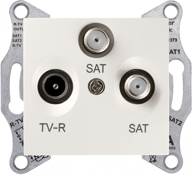 Schneider Electric Gniazdo antenowe TV/SAT/SAT końcowe kremowe - SDN3502123