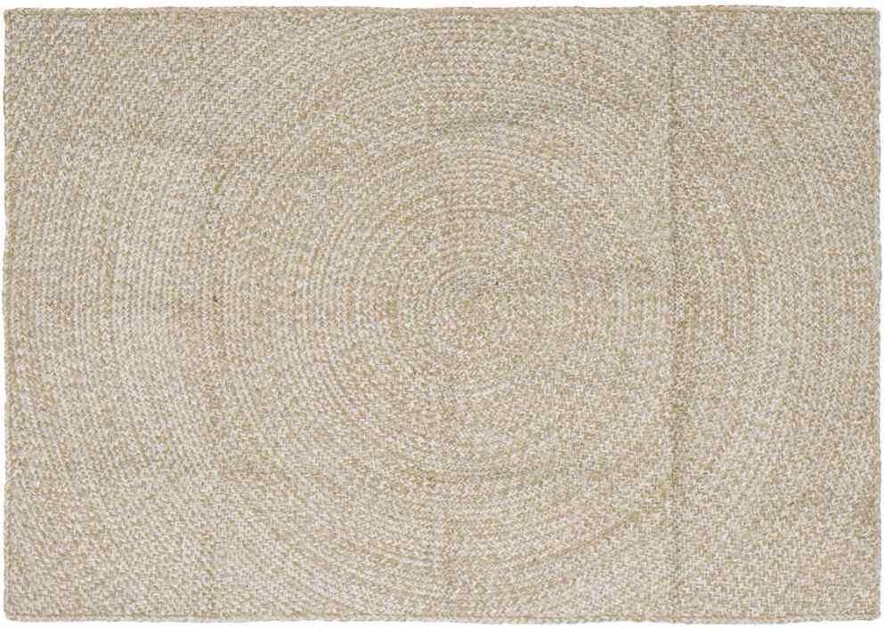 vidaXL Dywan Naturalny i białe 120 x 170 cm Juta