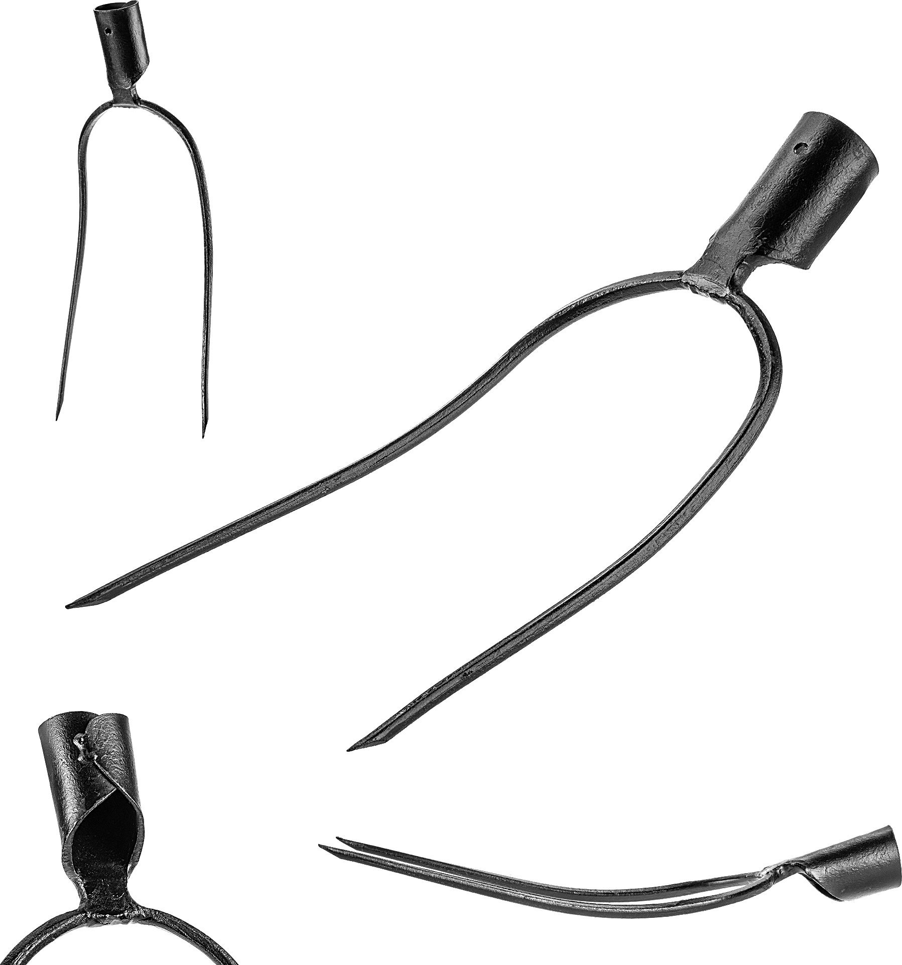 Kadax Widły 2-Zębne Gospodarcze Ogrodowe Do Siana Obornika Stalowe Bez Trzonka