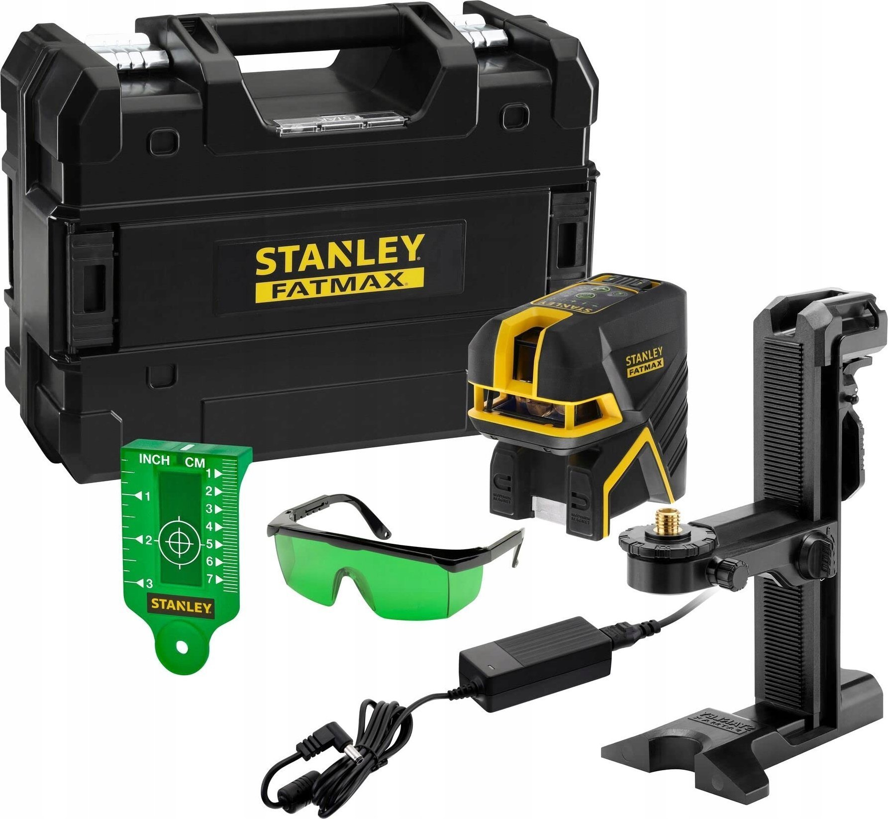 ST.FATMAX CROSS LASER +5 POINT GREEN Li-ION 30m